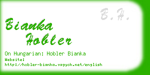 bianka hobler business card